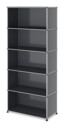 USM Haller Storage Unit open, Mid grey RAL 7005