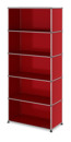 USM Haller Storage Unit open, USM ruby red