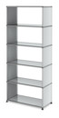 USM Haller Storage Unit without Rear Panels, Light grey RAL 7035