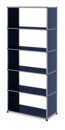 USM Haller Storage Unit without Rear Panels, Steel blue RAL 5011