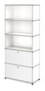 USM Haller Storage Unit M, Customisable, Pure white RAL 9010, Open, Open, With drop-down door, With drop-down door