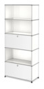 USM Haller Storage Unit M, Customisable, Pure white RAL 9010, Open, With drop-down door, Open, With drop-down door