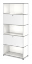 USM Haller Storage Unit M, Customisable, Pure white RAL 9010, With drop-down door, Open, With drop-down door, Open