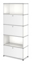 USM Haller Storage Unit M, Customisable, Pure white RAL 9010, With drop-down door, With drop-down door, Open, With drop-down door