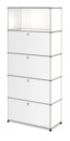 USM Haller Storage Unit M, Customisable, Pure white RAL 9010, With drop-down door, With drop-down door, With drop-down door, With drop-down door