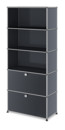 USM Haller Storage Unit with 2 Drop-down Doors, Anthracite RAL 7016