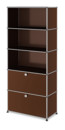 USM Haller Storage Unit with 2 Drop-down Doors, USM brown