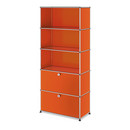 USM Haller Storage Unit with 2 Drop-down Doors, Pure orange RAL 2004