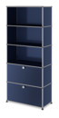 USM Haller Storage Unit with 2 Drop-down Doors, Steel blue RAL 5011