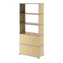 USM Haller Storage Unit with 2 Doors, without upper Rear Panels, USM beige