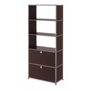 USM Haller Storage Unit with 2 Doors, without upper Rear Panels, USM brown