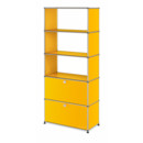 USM Haller Storage Unit with 2 Doors, without upper Rear Panels, Golden yellow RAL 1004