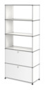 USM Haller Storage Unit with 2 Doors, without upper Rear Panels, Pure white RAL 9010