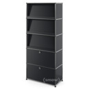 USM Haller Storage Unit with 3 Angled Shelves, Anthracite RAL 7016