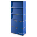 USM Haller Storage Unit with 3 Angled Shelves, Gentian blue RAL 5010