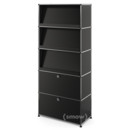 USM Haller Storage Unit with 3 Angled Shelves, Graphite black RAL 9011