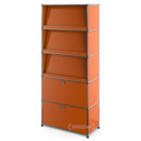USM Haller Storage Unit with 3 Angled Shelves, Pure orange RAL 2004