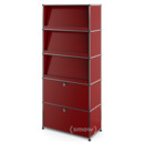 USM Haller Storage Unit with 3 Angled Shelves, USM ruby red