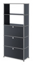 USM Haller Storage Unit with Drop-down Doors and Drawer, Anthracite RAL 7016