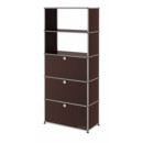 USM Haller Storage Unit with Drop-down Doors and Drawer, USM brown