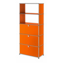 USM Haller Storage Unit with Drop-down Doors and Drawer, Pure orange RAL 2004
