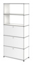 USM Haller Storage Unit with Drop-down Doors and Drawer, Pure white RAL 9010