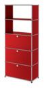 USM Haller Storage Unit with Drop-down Doors and Drawer, USM ruby red