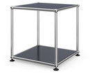 USM Haller Side Table 35, Both panels metal, Anthracite RAL 7016