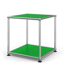 USM Haller Side Table 35, Both panels metal, USM green