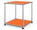 USM Haller Side Table 35, Both panels metal, Pure orange RAL 2004