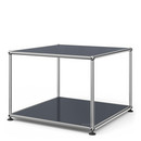 USM Haller Side Table 50, Both panels metal, Anthracite RAL 7016