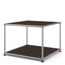 USM Haller Side Table 50, Both panels metal, USM brown