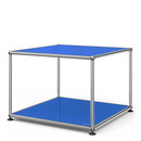 USM Haller Side Table 50, Both panels metal, Gentian blue RAL 5010