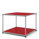 USM Haller Side Table 50, Both panels metal, USM ruby red