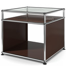 USM Haller Side Table with Extension, USM brown