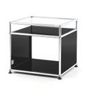 USM Haller Side Table with Extension, Graphite black RAL 9011