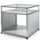 USM Haller Side Table with Extension, USM matte silver