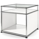 USM Haller Side Table with Extension, Pure white RAL 9010