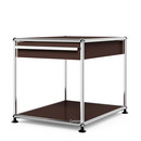 USM Haller Side Table with Drawer, USM brown