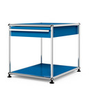 USM Haller Side Table with Drawer, Gentian blue RAL 5010