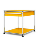 USM Haller Side Table with Drawer, Golden yellow RAL 1004