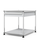 USM Haller Side Table with Drawer, USM matte silver