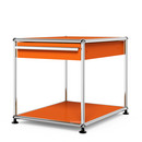 USM Haller Side Table with Drawer, Pure orange RAL 2004