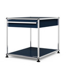 USM Haller Side Table with Drawer, Steel blue RAL 5011