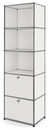 USM Haller Bookcase 50, With 2 drop-down doors, Pure white RAL 9010