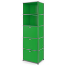 USM Haller Bookcase 50, With 3 drop-down doors, USM green