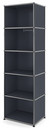 USM Haller Bookcase 50, Open, Anthracite RAL 7016