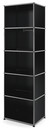 USM Haller Bookcase 50, Open, Graphite black RAL 9011