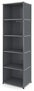 USM Haller Bookcase 50, Open, Mid grey RAL 7005