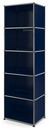 USM Haller Bookcase 50, Open, Steel blue RAL 5011